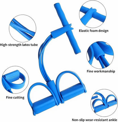8-Tube Pedal Resistance Band | Your At-Home Full-Body Workout Solution