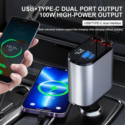🔥Hot Sale🔥Retractable Car Charger⚡