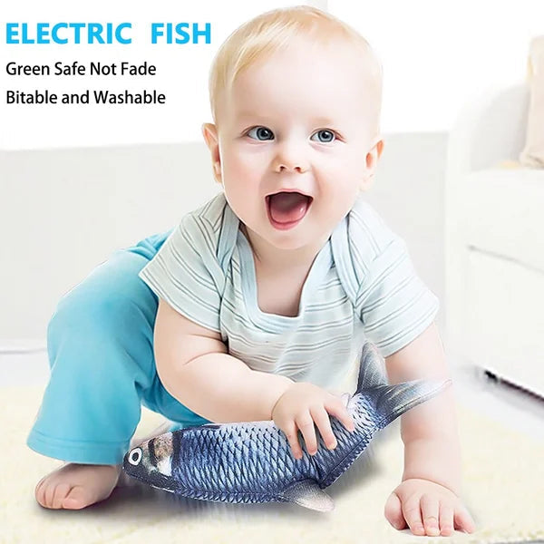 🐟🐠🐬 Electric Moving Fish Interactive Plush Toys