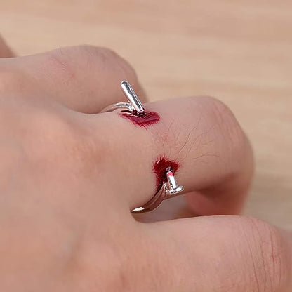 🎃Wacky Halloween Spike Adjustable Open Ring☠