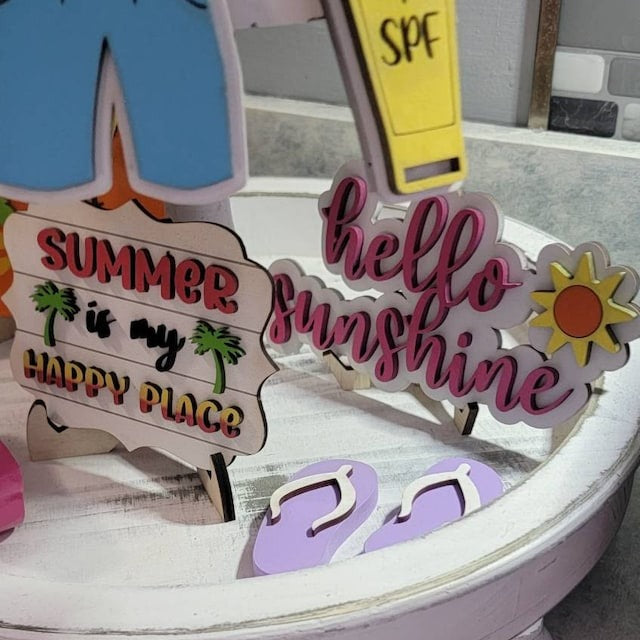 👣Flip Flops Mini Wooden Table Deco