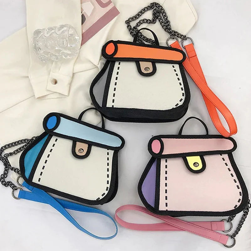 🎅Best Christmas Gift 🎁2D Cartoon Handbag👜