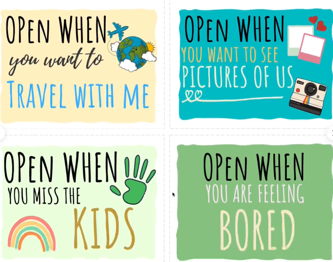 💌Open When Envelopes