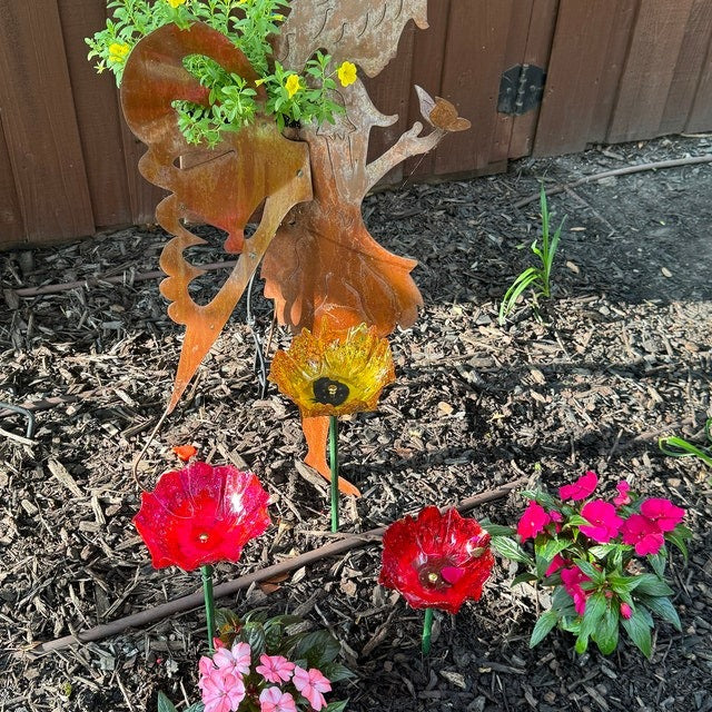 🌺🌈 Bird Feeder Organic Flower Seed Container