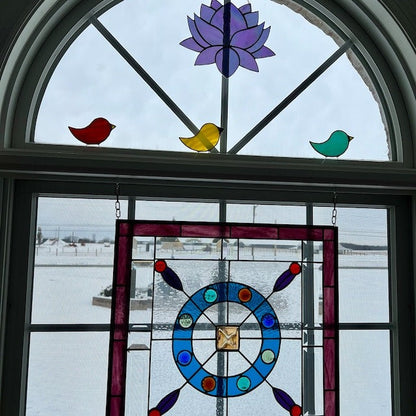 🌞 Stained Glass Standing Bird Suncatcher 🐦