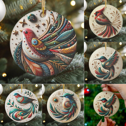 🎅CHRISTMAS SALE 49% OFF🎄Bird Of Many Colors Ceramic Christmas Ornament🐦
