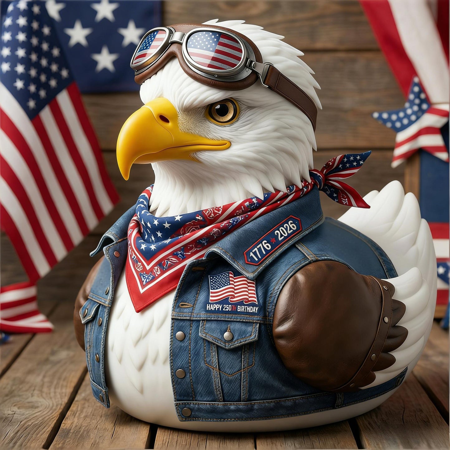 USA 250th Anniversary Liberty Eagle Commemorative Collectible Duck