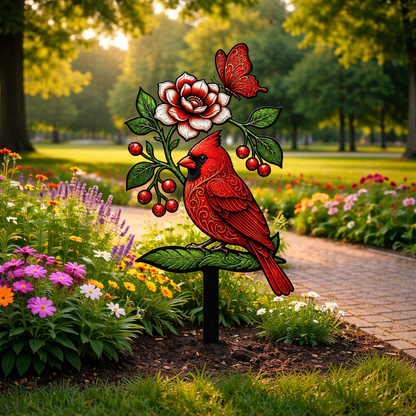 🌺Summer Sale 50% OFF🔥Cardinal Art Garden Stake