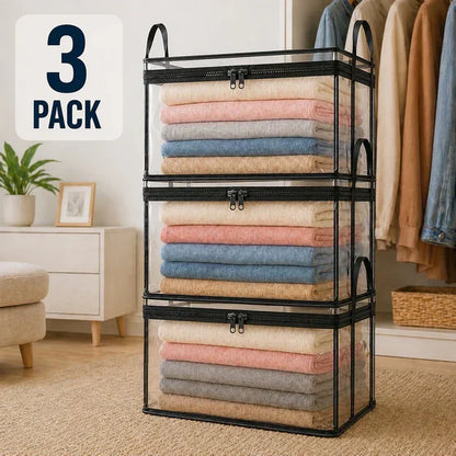 📦Large Heavy-Duty Thick Plastic Clear Storage Bag for Clothes, Moving & Storage