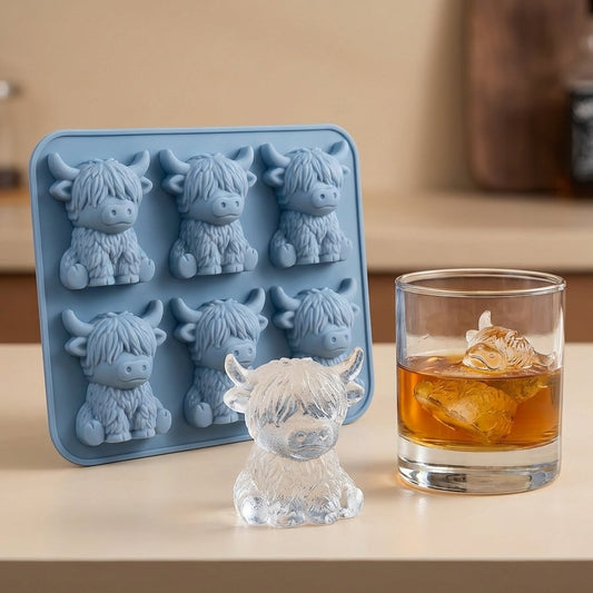 🔥Last Day 60% OFF -🐮 Mini Highland Cow Ice Cube Mold – Cute 3D Ice for Drinks, Parties & Gifts