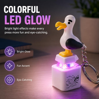 🐦 The "MINE!" Seagull Clicker – RGB Mechanical Fidget Keychain