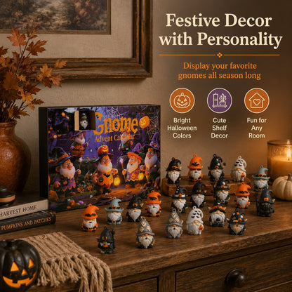 🎃 Last Day 50% OFF - 24 Days of Halloween Gnome Surprise Figures Advent Calendar Box