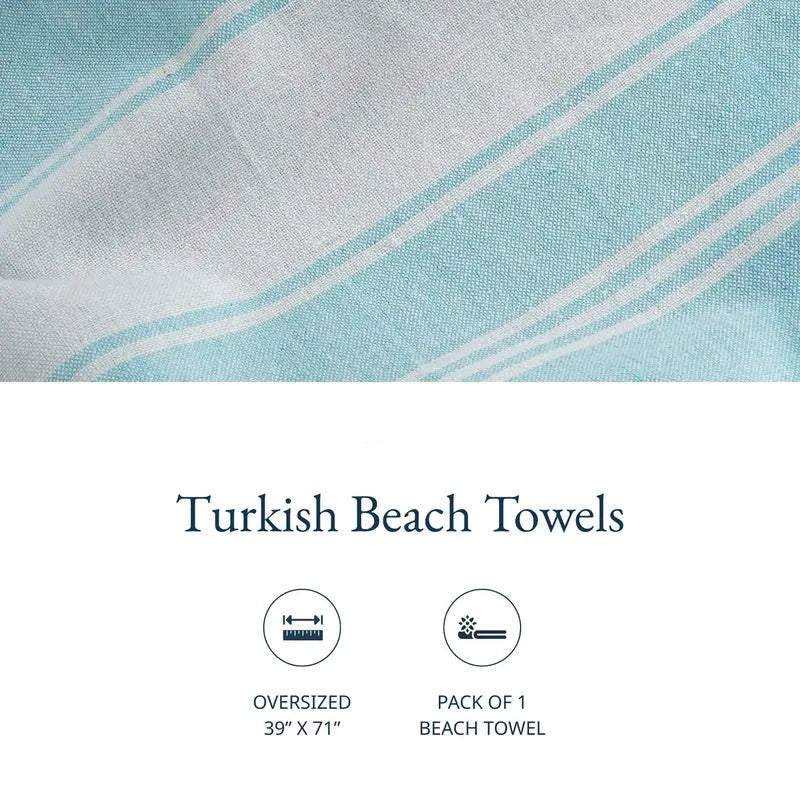 🌞🏖️Beach Towel – Lightweight Quick-Dry Sand-Free Hammam Towel for Beach, Pool & Travel