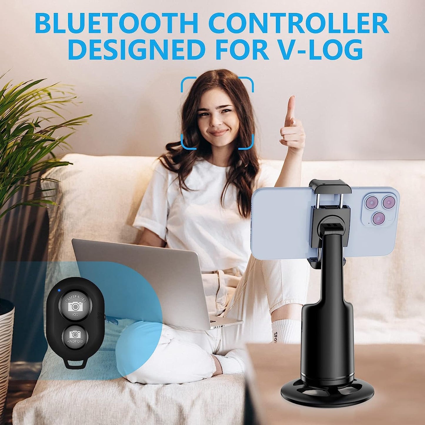 🎁Hot Sale🔥Updated AI Face Tracking Phone Holder with Intelligent Shooting