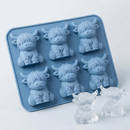 🔥Last Day 60% OFF -🐮 Mini Highland Cow Ice Cube Mold – Cute 3D Ice for Drinks, Parties & Gifts