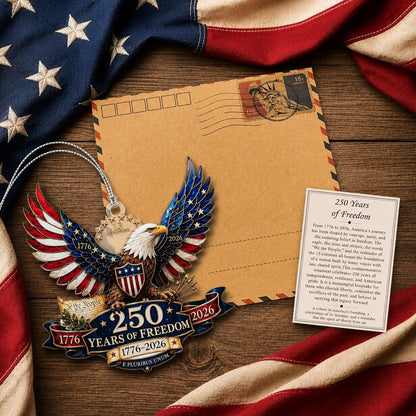 1776–2026 Freedom Eagle Christmas Ornament