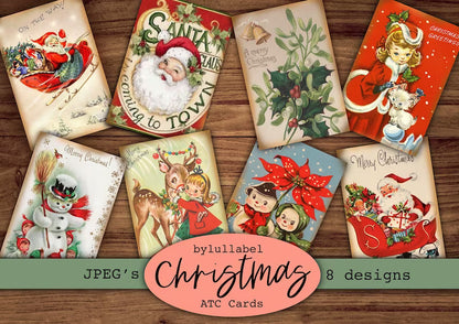 🎅Vintage Watercolor Christmas Cards