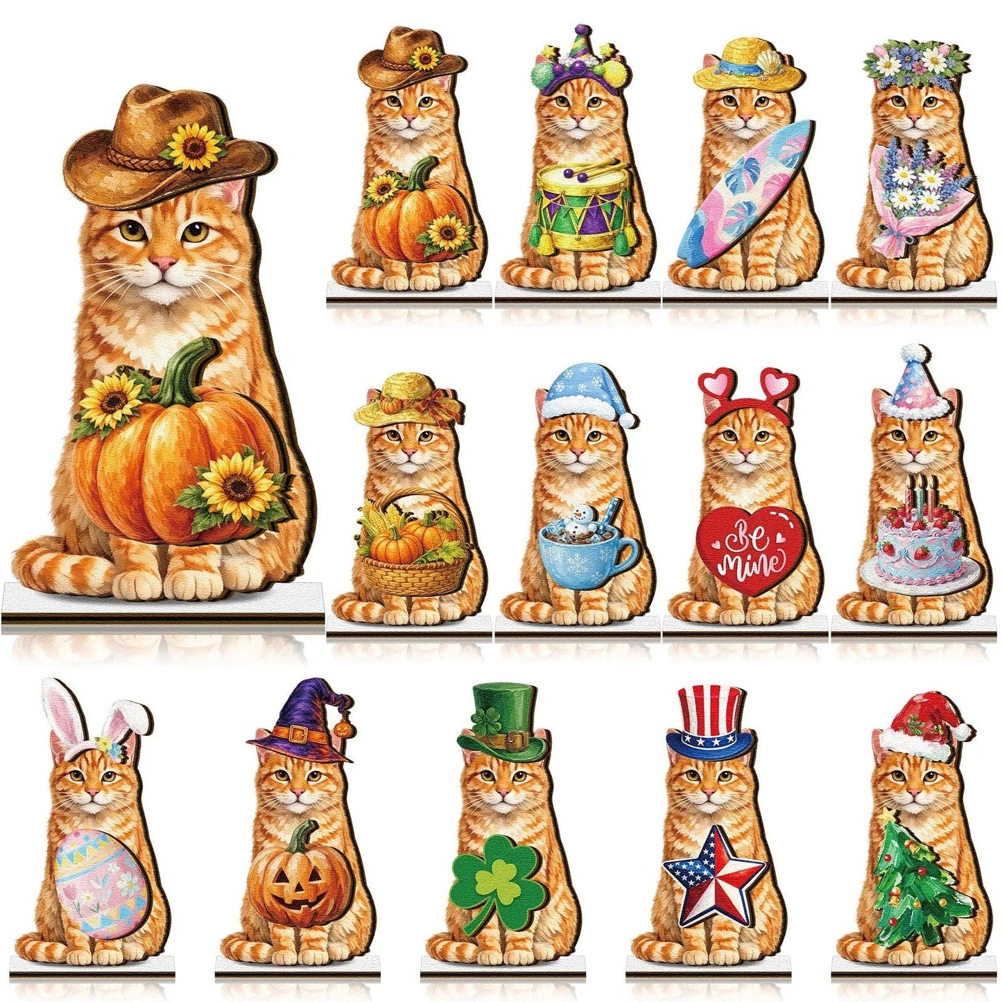 🎁Last Day Promotion 49% OFF🔥Cute Cat/Dog/Golden Retriever Desk Standee – Removable Seasonal Decor