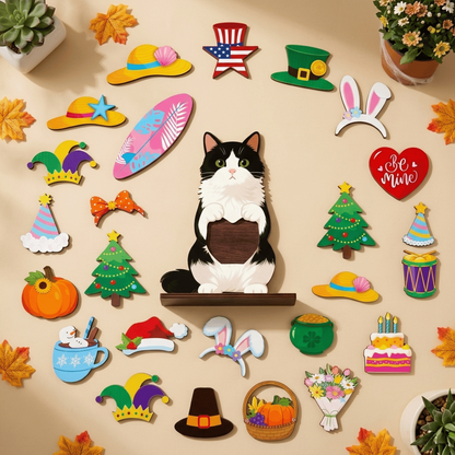 🎁Last Day Promotion 49% OFF🔥Cute Cat/Dog/Golden Retriever Desk Standee – Removable Seasonal Decor