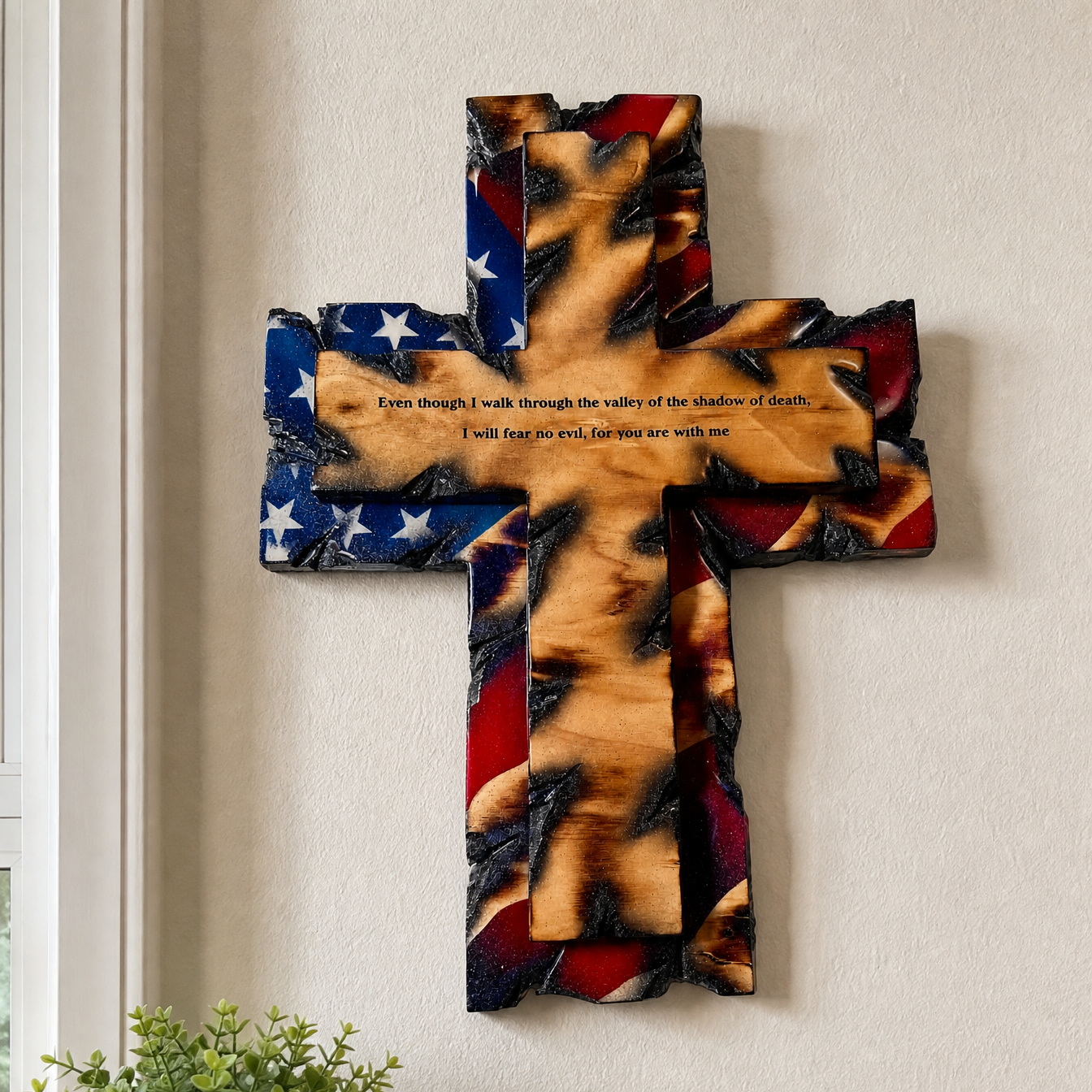 Tattered Flag Cross