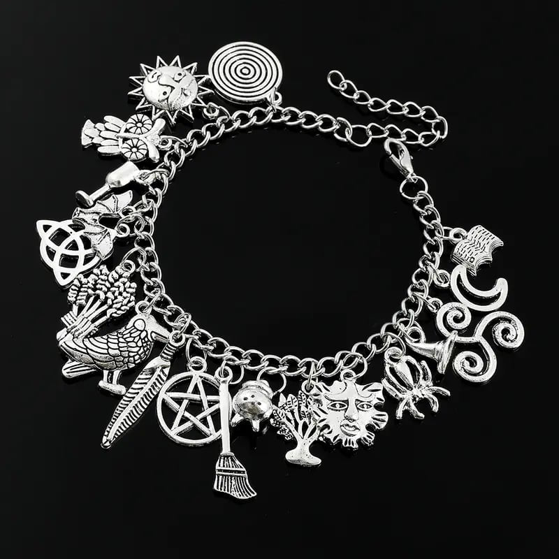 🔥Last Day 50% OFF - 🧙🖤Vintage Witchy Charm Bracelet