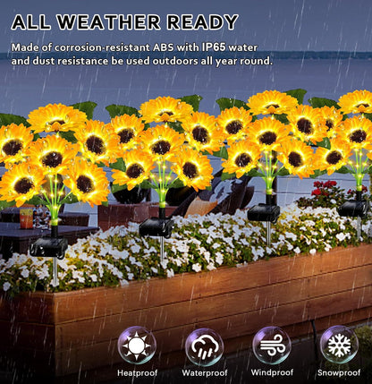 🔥Hot Sale 50% off🌟🌻 Solar Powered LED Sunflower Garden Lights Set
