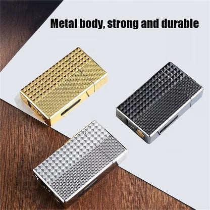 🔥 Voice-Activated Metal Windproof Lighter | 4 Smart Ignition Modes & USB Rechargeable