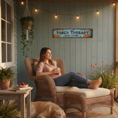 🔥Summer Sale 49% OFF🔥Country-style "Porch Healing" Metal Sign
