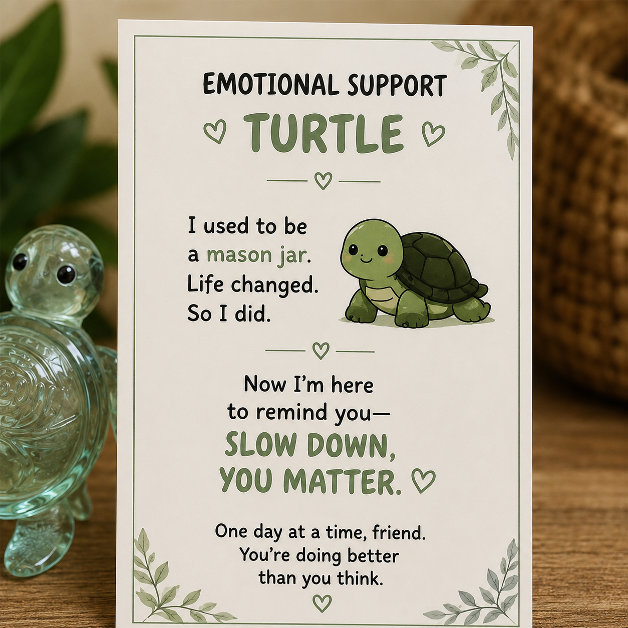 Emotional Support Glass Animal Gift – A Little Reminder You Matter.