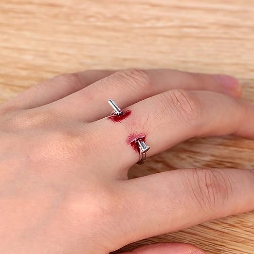 🎃Wacky Halloween Spike Adjustable Open Ring☠