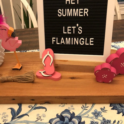 👣Flip Flops Mini Wooden Table Deco