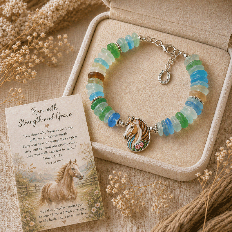 🔥50% Off Last Day - 🩵 Sea Glass Blessing Bracelet