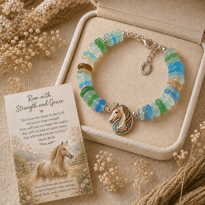 🔥50% Off Last Day - 🩵 Sea Glass Blessing Bracelet