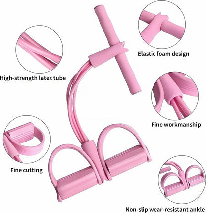 8-Tube Pedal Resistance Band | Your At-Home Full-Body Workout Solution