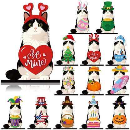 🎁Last Day Promotion 49% OFF🔥Cute Cat/Dog/Golden Retriever Desk Standee – Removable Seasonal Decor