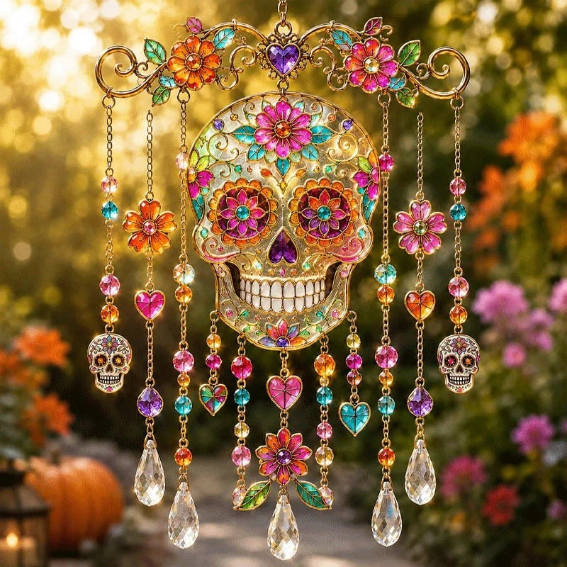 Halloween-Themed Crystal Wind Chime