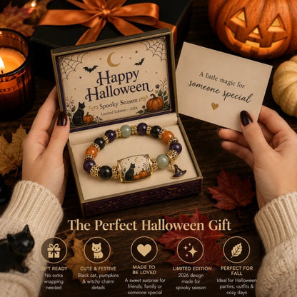 🎃 Limited Edition Halloween Beaded Bracelet Set | Spooky Cute Gift Jewelry