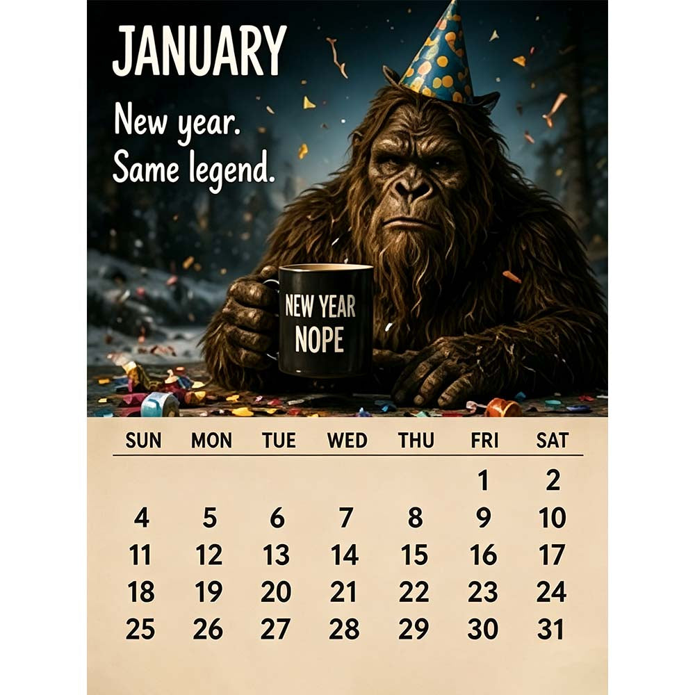 🦶2027 Bigfoot's Daily Life Calendar
