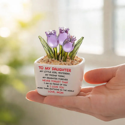 My Daughter Forever - Personalized Custom Glass Everlasting Tulips