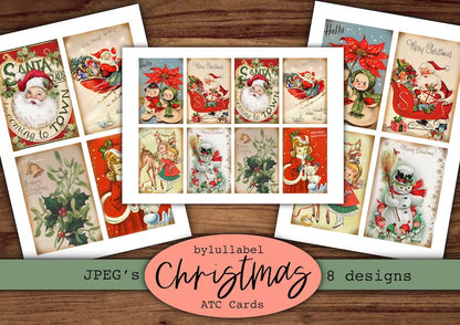 🎅Vintage Watercolor Christmas Cards