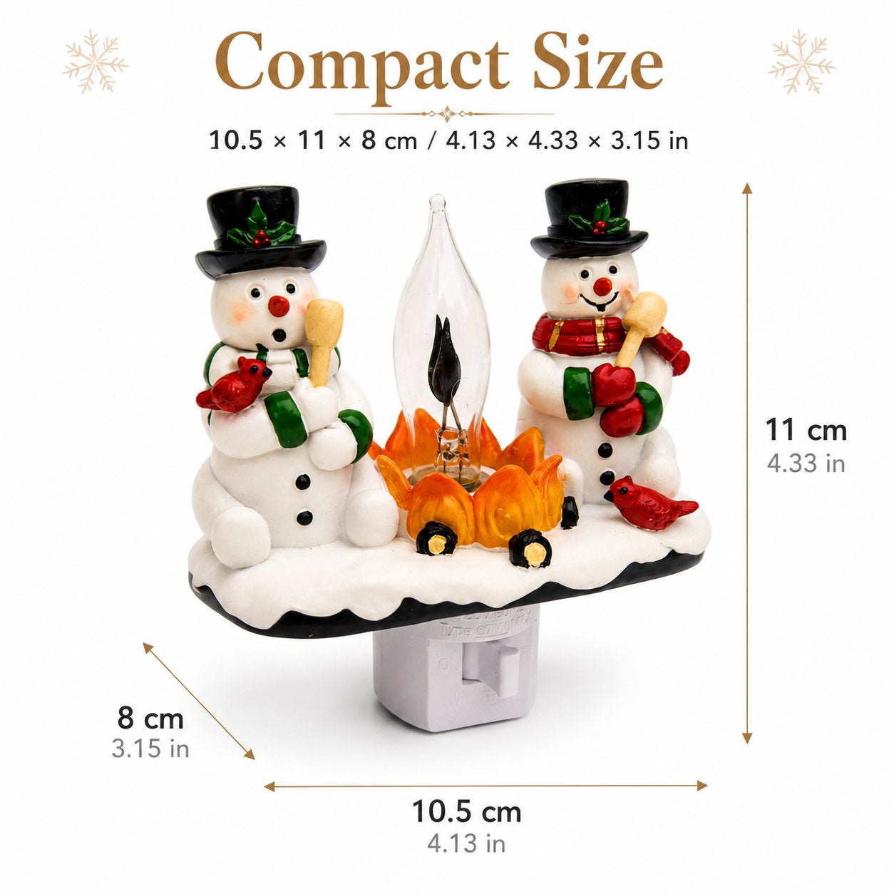 ☃️ Snowman Fireplace Night Light — Bring Cozy Christmas Glow Home! 🔥