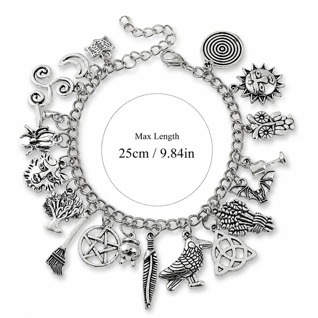 🔥Last Day 50% OFF - 🧙🖤Vintage Witchy Charm Bracelet