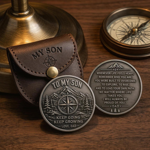 To My Son Inspirational Keepsake Coin From Dad