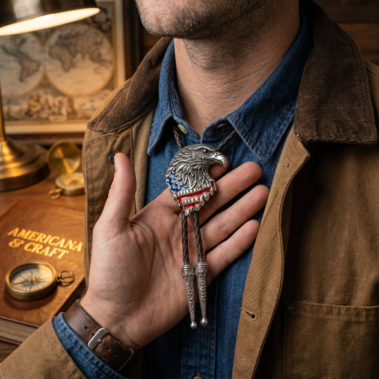 🦅 The Heritage Eagle Bolo Tie
