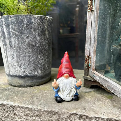 Gnome Statue, Funny Garden Gnome for Outdoor Or Home Decor