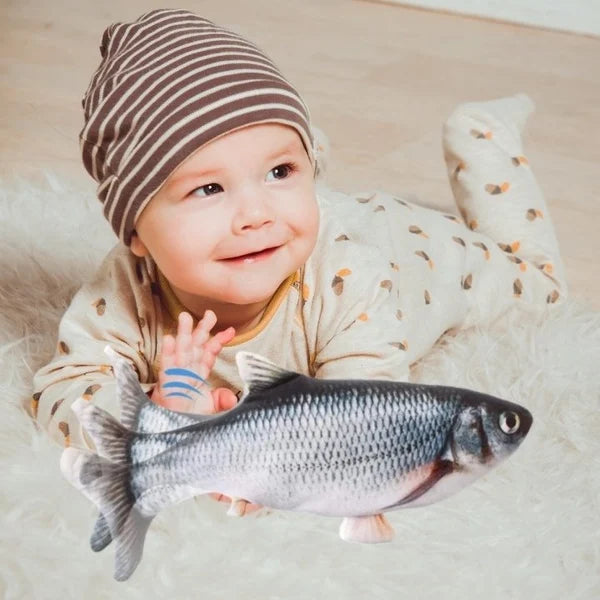 🐟🐠🐬 Electric Moving Fish Interactive Plush Toys