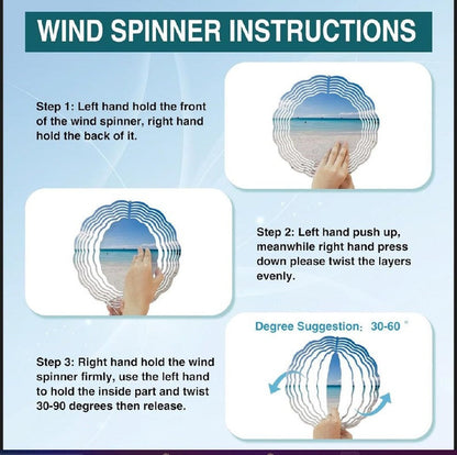 ✨ Stained Glass Wind Spinner