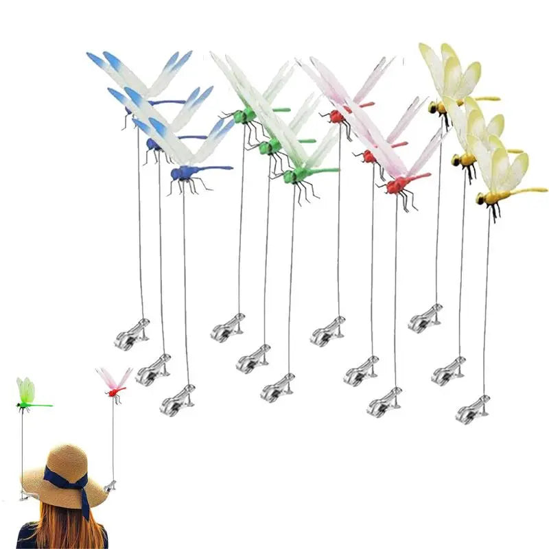Outdoor Fake Dragonfly Rod Clip