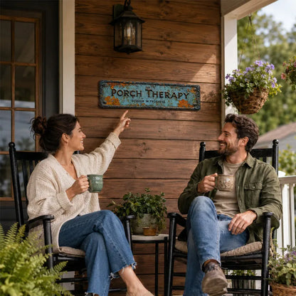 🔥Summer Sale 49% OFF🔥Country-style "Porch Healing" Metal Sign