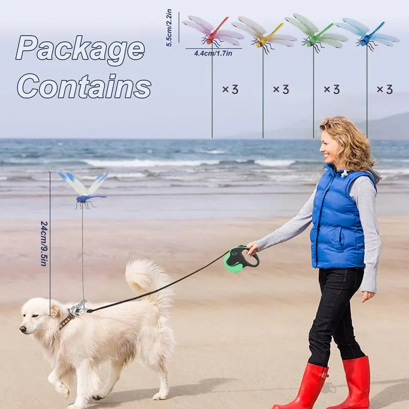 Outdoor Fake Dragonfly Rod Clip
